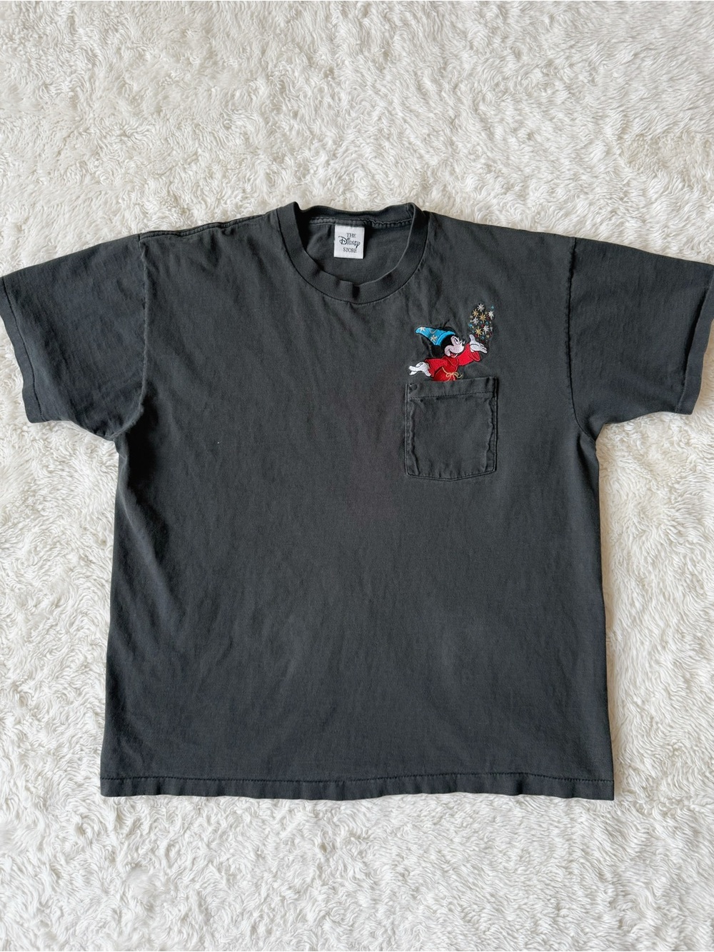 VTG 90s Y2K The Disney Store Embroidered Mickey Mouse Sorcerer Fantasia Tee XL